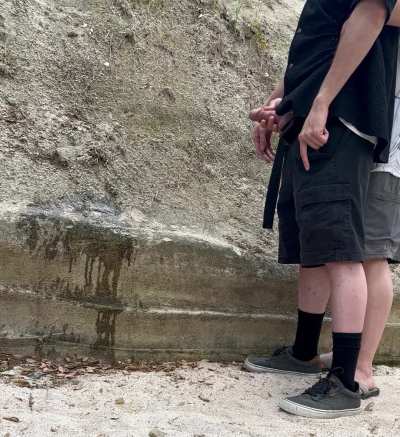 (28 & 28) My FWB looked like he could use some relief as we left the beach