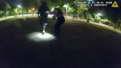 Officer is saved, but will certainly require some rehabilitation.