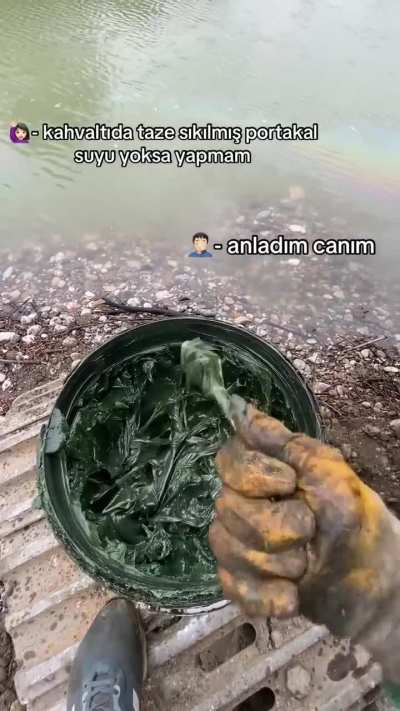 Canım yeşil gresyağı çekti