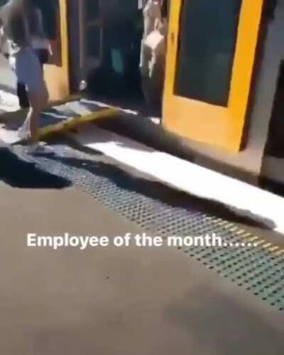WCGW helping a wheelchair user off a train