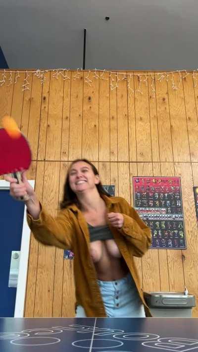 Trying not to get caught at the ping pong bar was a real challenge [GIF]