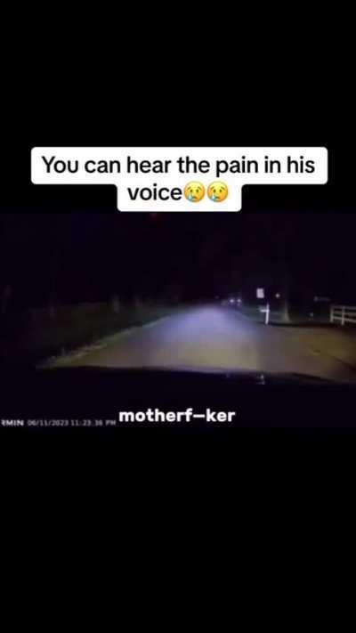 You can hear the pain in his voice