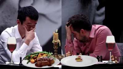 Nepo realising he blundered his order.