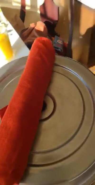 Serving my best friend brunch in bed at a fancy hotel