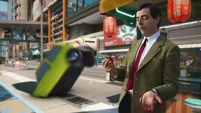 Mr. Bean visits CyberBug 2077