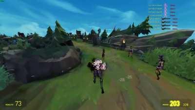 Aatrox has had enough of ranged toplaners (and Fiora) and decides to end it with the help of Urgots gun