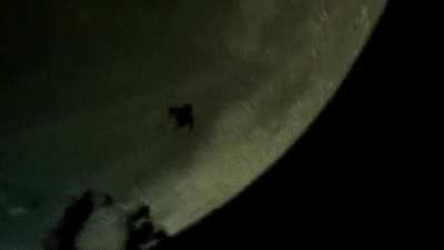 The Moon if it were at the same distance as the International Space Station.