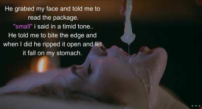 It took me by surprise to eat my own cum while I was getting ripped apart by my master...