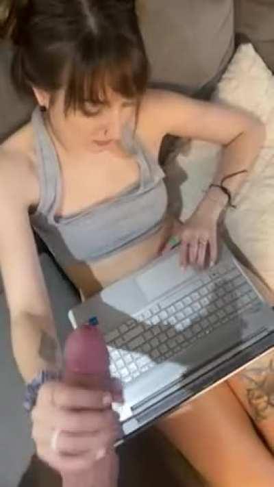 Can’t get any work done with him walking around like that