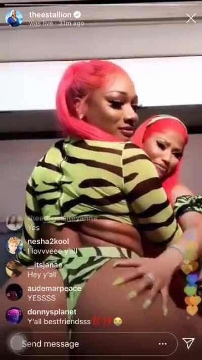 Nicki and Meg on live together 🐴🦄