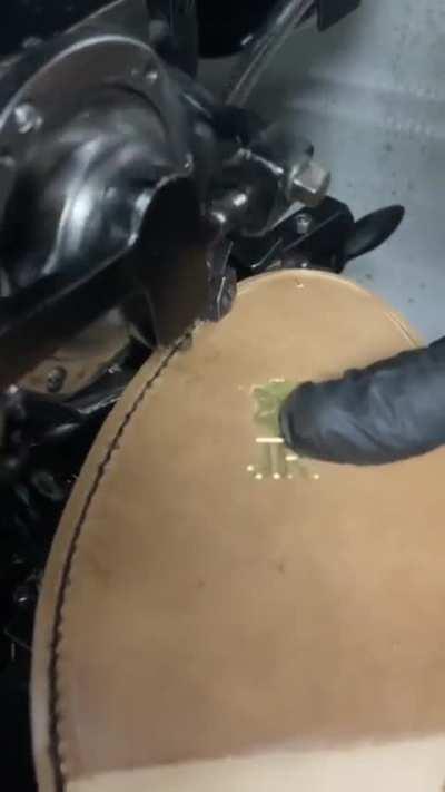 Resoling a pair of ostrich boots 