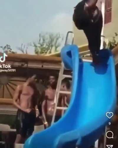 On the slide