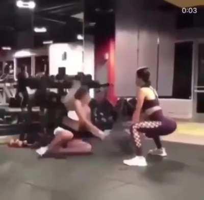 Just another day at the gym
