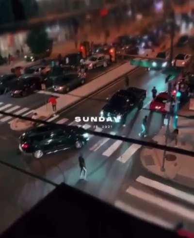 Last night right on Broad St. by Temple. Craziness.