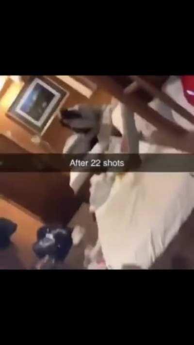 Scream-puking after 22 shots