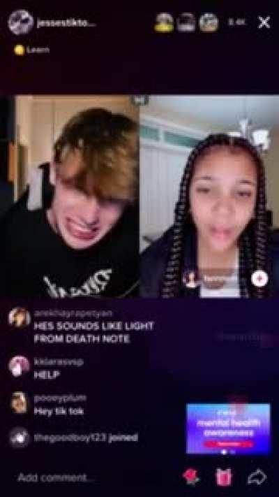 Jesse starts crying but with sad anime music in the background