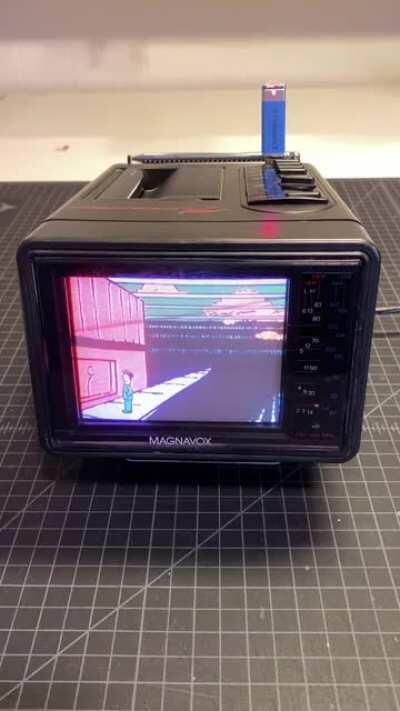 Vintage Portable TV with USB Pi Video Looper