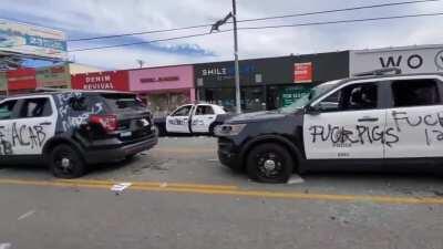 The devastating after effect of a night full of riots. Credit: Dan Bongino on Twitter