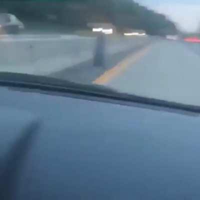 a semi tire coming undone