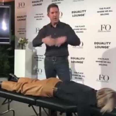 Julianne Hough getting an 'energy treatment' at the World Economic Forum in Switzerland