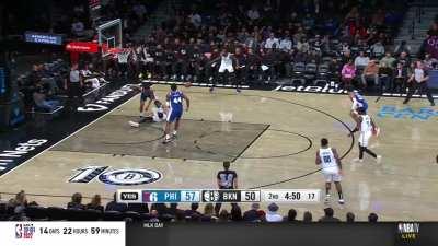 [Highlight] Claxton with the hustle play that leads to a three