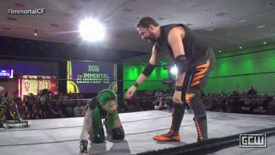 Shotzi kicked in the balls by her male opponent