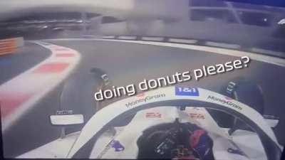 Mick's radio when doing donuts instead of getting a farewell message.