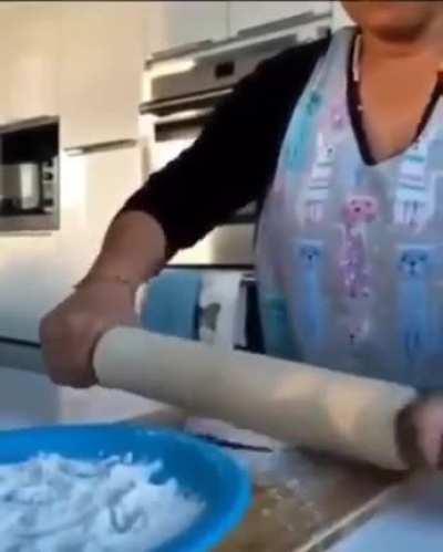Facepalm, with flour