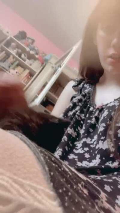 Recently rescued kitten who squeaks quite a lot and also has eyebrows.