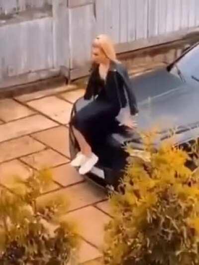 She so hot, the car got turned on.