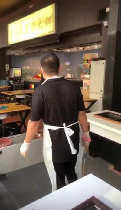 Man gets tased after chopping up his wife with a cleaver