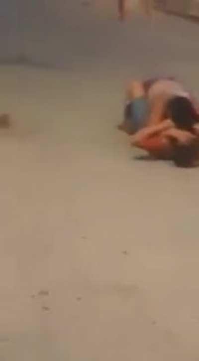 layed out in the street