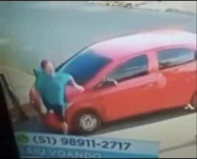 Motorcycle vs Car collision without injuries and a beautiful dismount