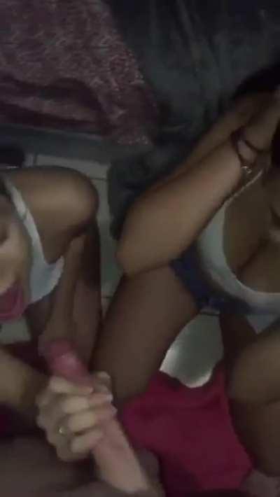 Big Dick Blowjob Deepthroat Threesome