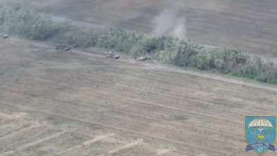 RU POV: A single Russian T-72B3 with artillery support stops the advance of two Ukrainian motorized coloumns (Kherson Region, Summer 2022)