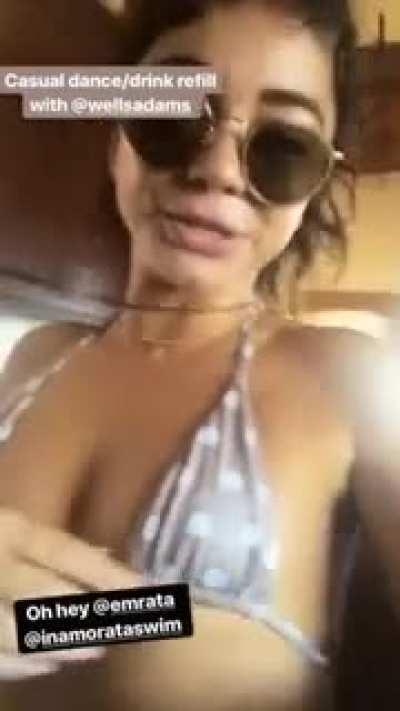 Sarah showing off her barely there bikini