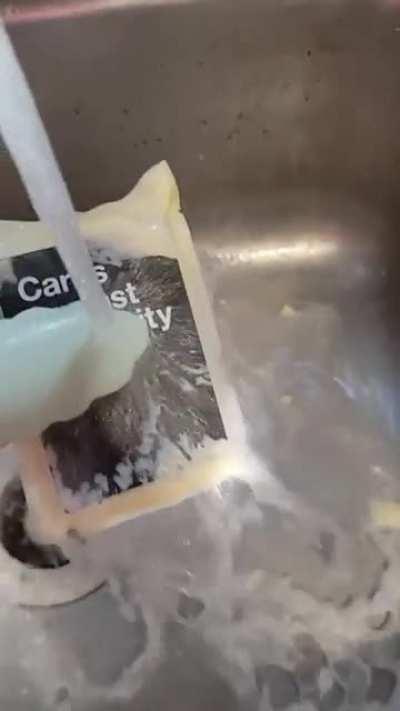 They put a pack of cards inside a jar of clam-flavored mayonnaise.