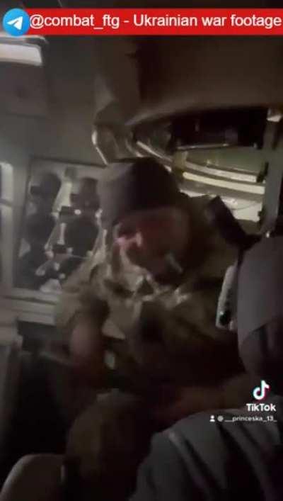 Ukrainian tank girl having fun and shooting Russians. [Music not removed]