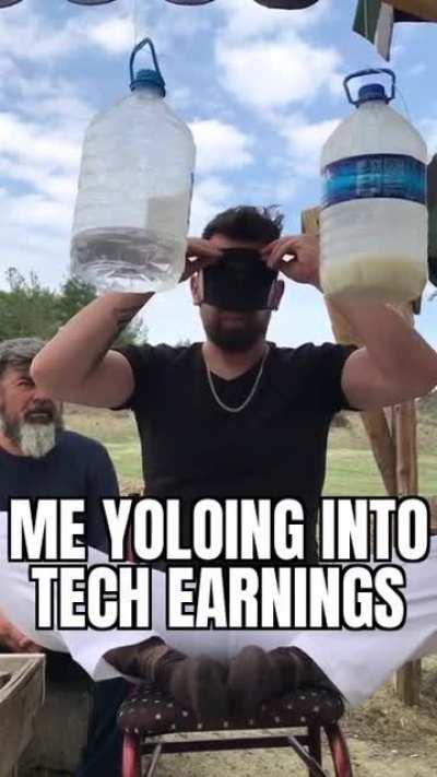 Me YOLOing into TECH earnings