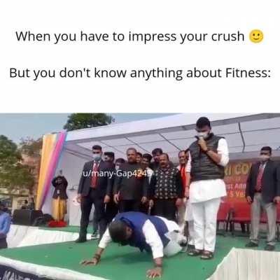 Man introduces new type of Push-ups