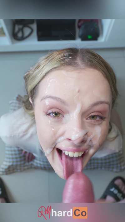 Getting showered with cum