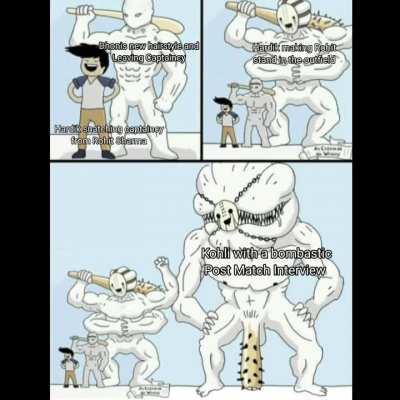 All Kohli needed was one fire post match interview to be the centre of attraction again.