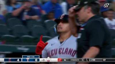 [Highlight] [Highlight] Josh Nayor hits his own 2-run shot to give the Guardians a 4-0 lead. The Naylor bros become the first brother duo to hit dingers in the same game since the Uptons in 2014