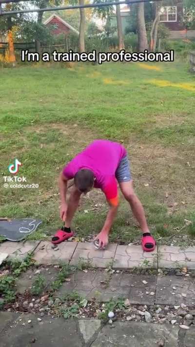 Trained professional at work