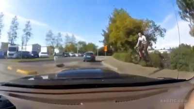Oops, what an idiot and please wear your helmets