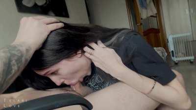 Babe Blowjob Cumshot Deepthroat Russian Wife Throat Fuck