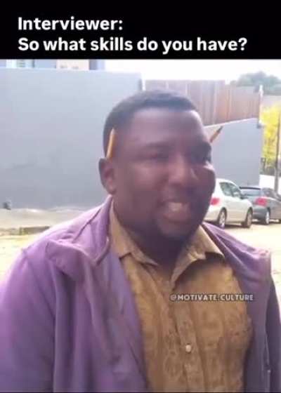 Talented man doing animal noises