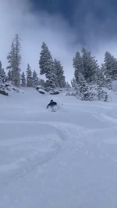 Getting deep at Snowbird today