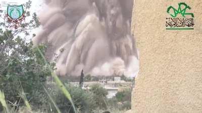 Tunnel bomb detonation