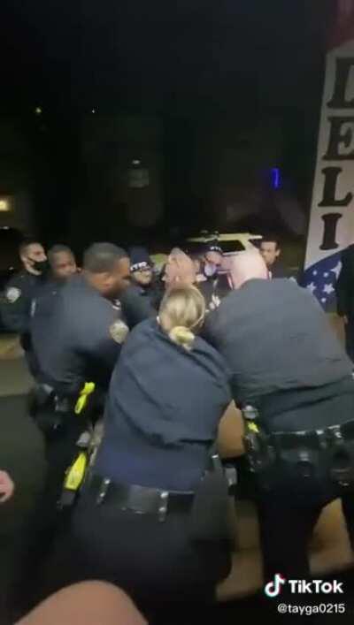 Staten Island New York cops acts like he's in a gang